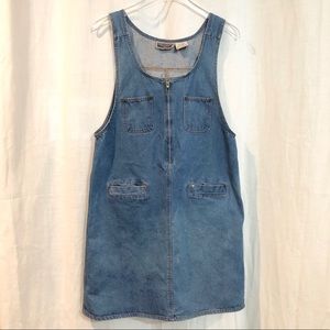 Vintage denim zip dress